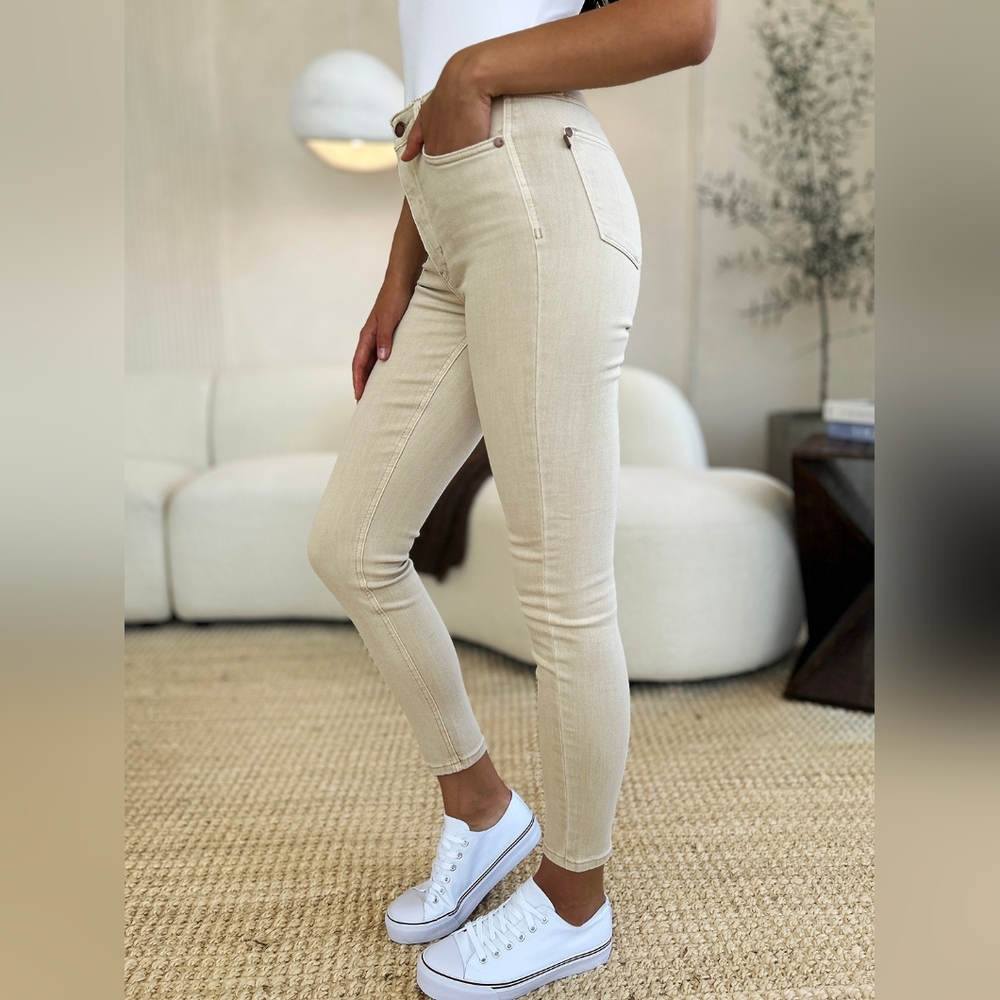 Judy Blue Tummy Control High-Rise Waist Denim Skinny Jean Slim Pants Plus Size - Picture 14 of 16